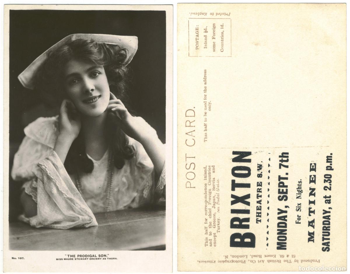 Postales: Actriz STEWART DREWRY, Maude_British Art Co. 127. As Thora in The Prodigal Son