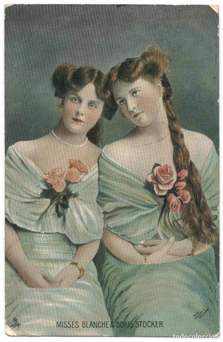 Postales: Actrices STOCKER, Blanche y Doris_Raphael Tucks Photochrome (Celebrities of the Stage; 4421)