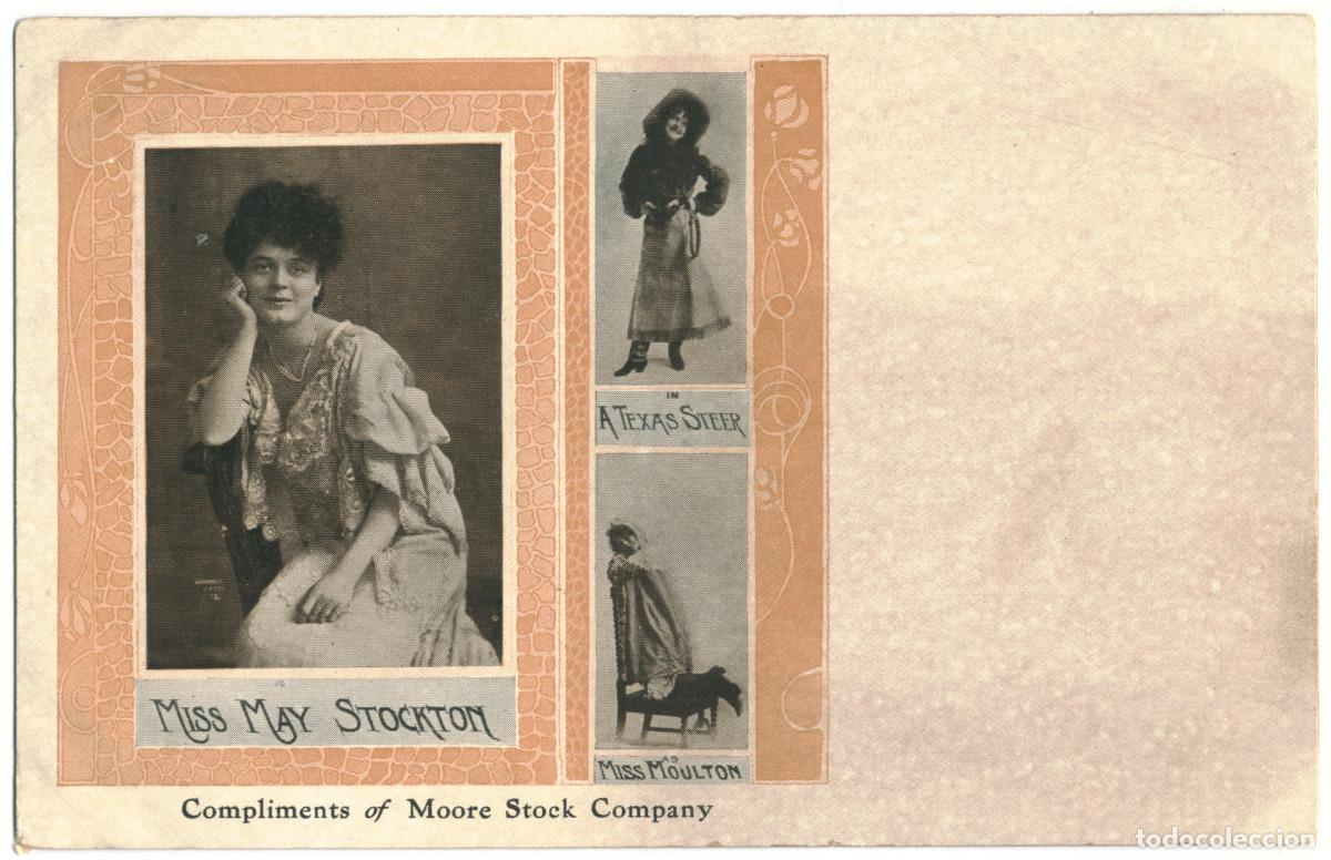 Postales: Actriz STOCKTON, May_Moore Sock. As Miss Moulton in A Texas Steer