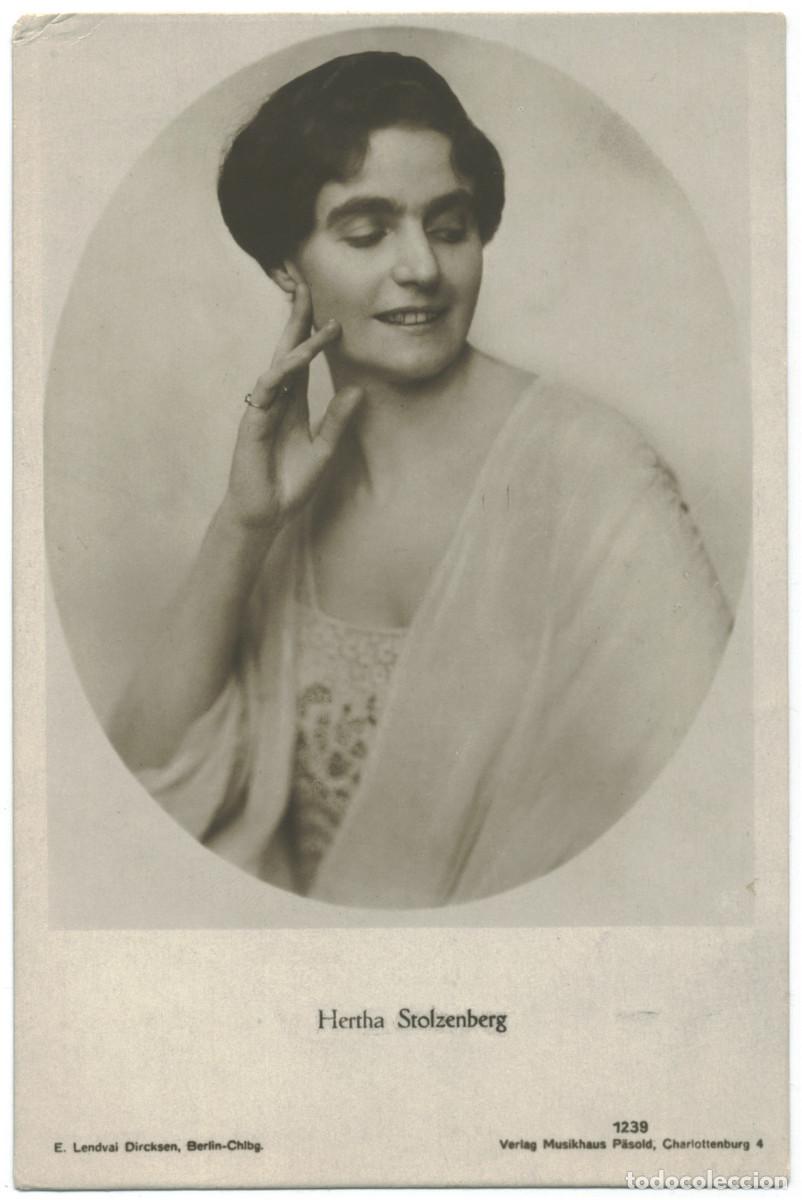 Postales: Actriz STOLZENBERG, Hertha_Musikhaus P&auml;sold. 1239. Photo E. Lendval Dircksen