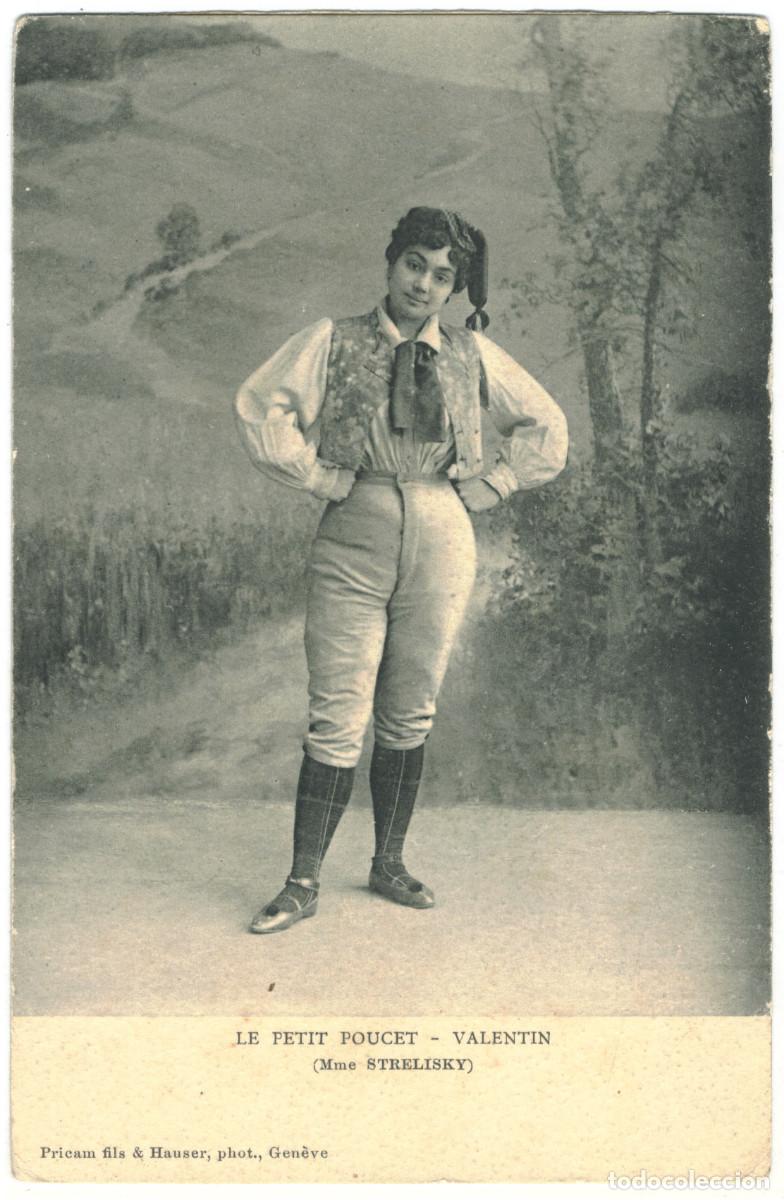 Postales: Actriz STRELISKY, Mme._Pricam. As Valentin in Le Petit Pocet. Photo Gen&egrave;ve