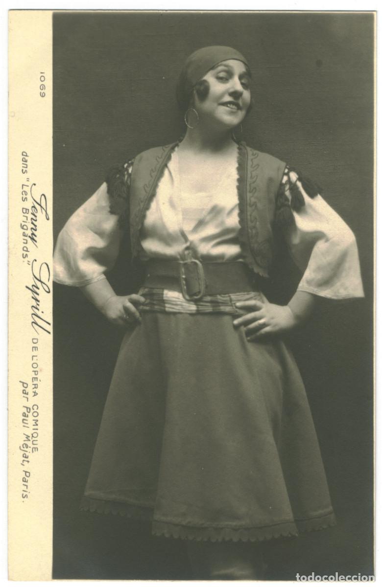 Postales: Actriz SYRILL, Jenny_Sin datos. 1069. Op&eacute;ra Comique. In Les Brigands. Photo Paul M&eacute;jat