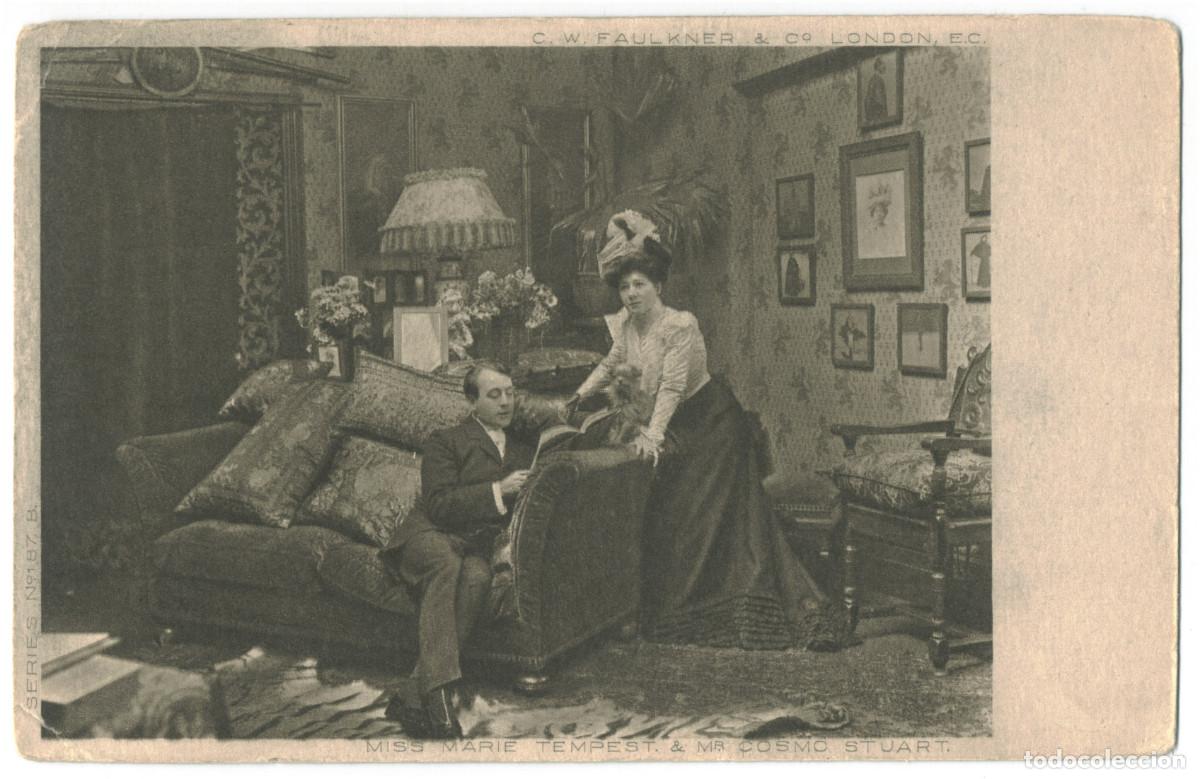 Postales: Actriz TEMPEST, Marie & STUART, Cosmo_C W Faulkner. 187 B. And Cosmo Stuart