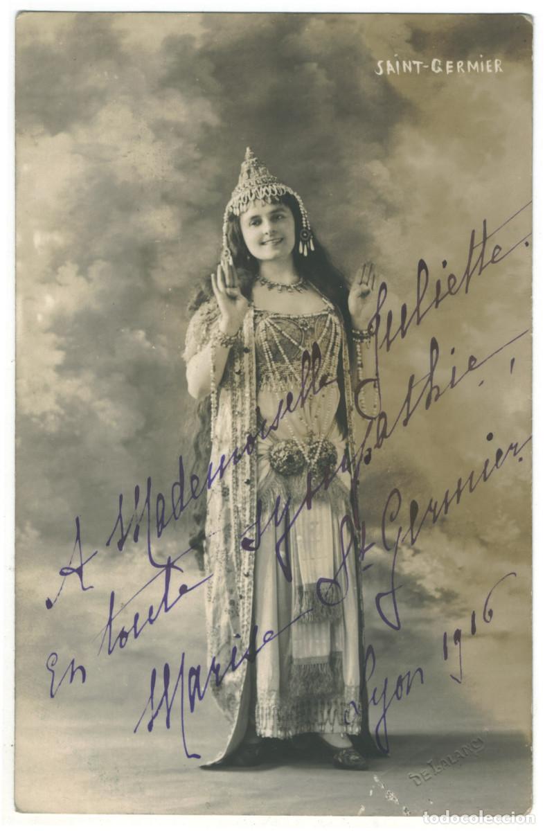 Postales: Soprano SAINT-GERMIER_A. de Lalancy . Sign&eacute;e Firmada Autograph