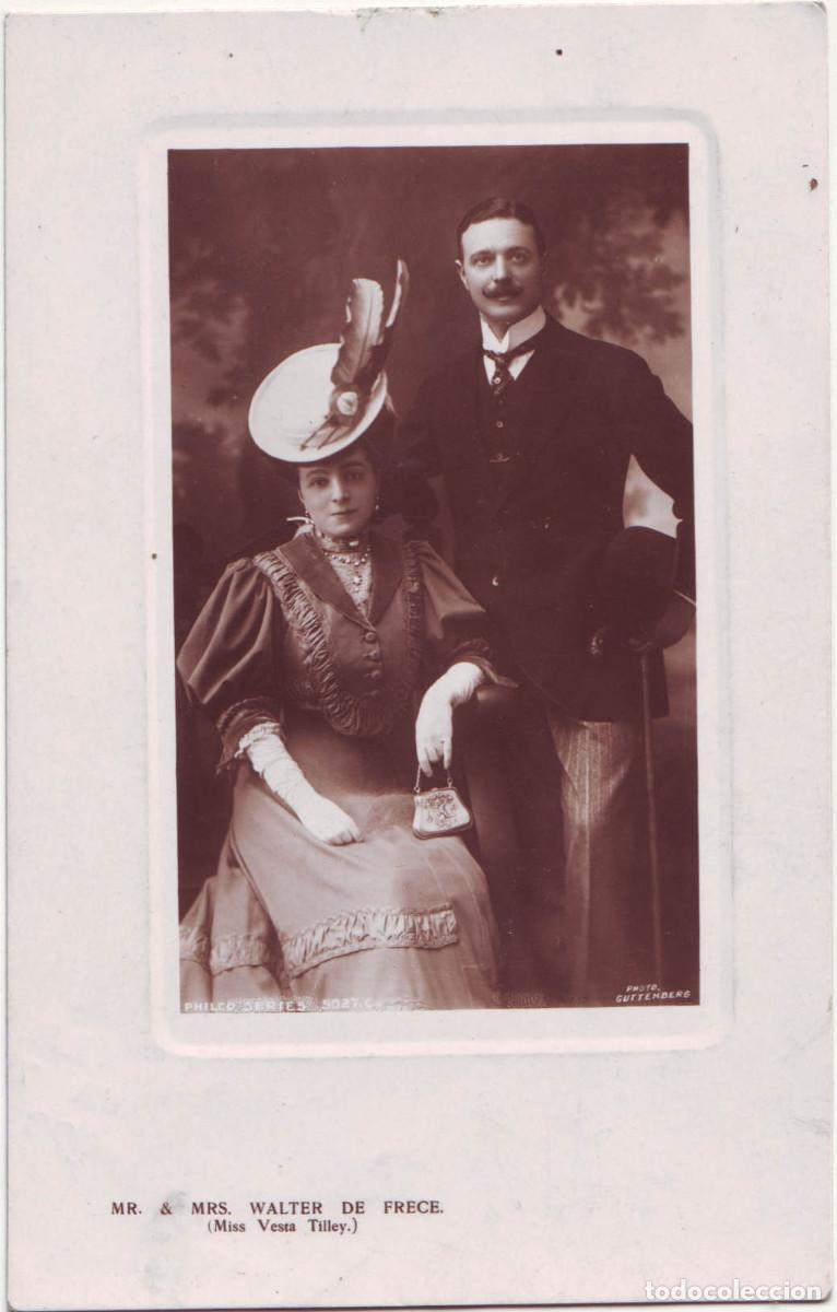 Postales: Actriz TILLEY, Vesta_Philco; 5027 C. And Mrs. Walter de Frece. Photo Guttenburg