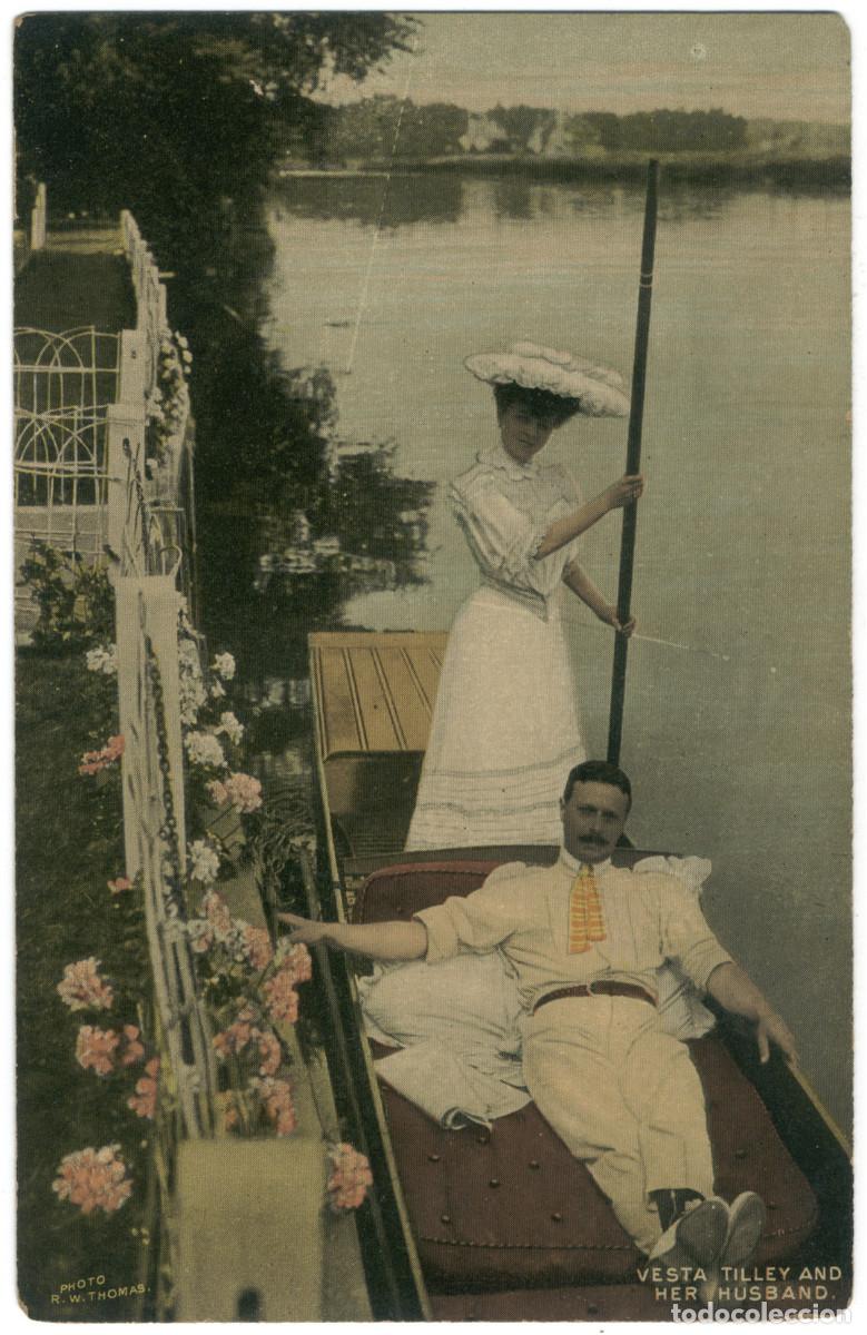 Postales: Actriz TILLEY, Vesta_Sin datos. And Her Husband. Photo R. W. Thomas