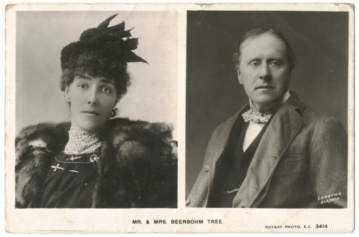 Postales: Actores TREE, Mrs. Herbert Beerbohm & TREE, Herbert Beerbohm_Rotary. 3414. Photo Lan