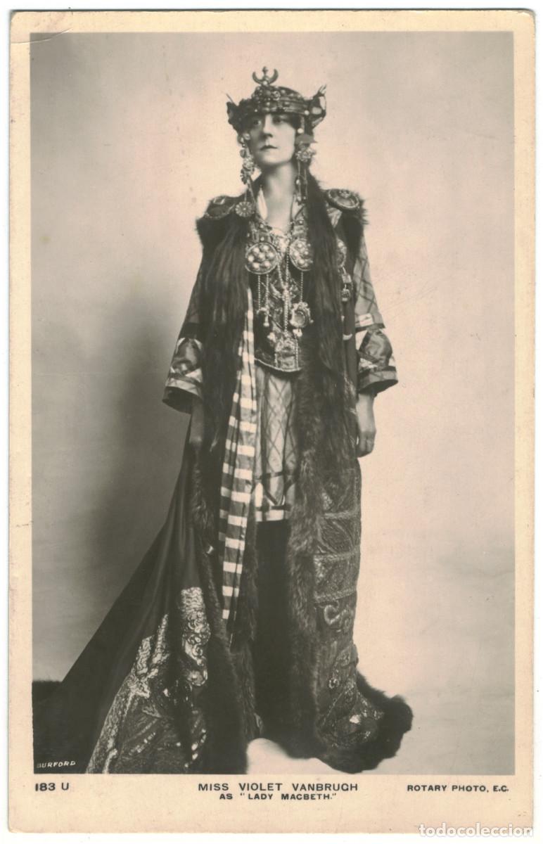 Postales: Actriz VANBRUGH, Violet_Rotary. 183 U. As Lady Macbeth. Photo Burford