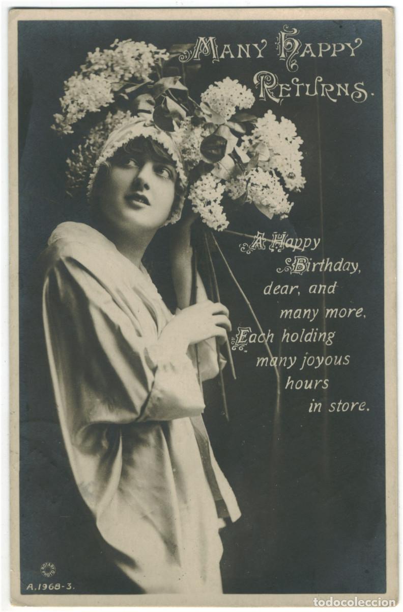 Postales: Serie 2 Postales Actriz VERCHESI, Drina_Rotary. A.1968-3 y 1968-4. Many happy returns