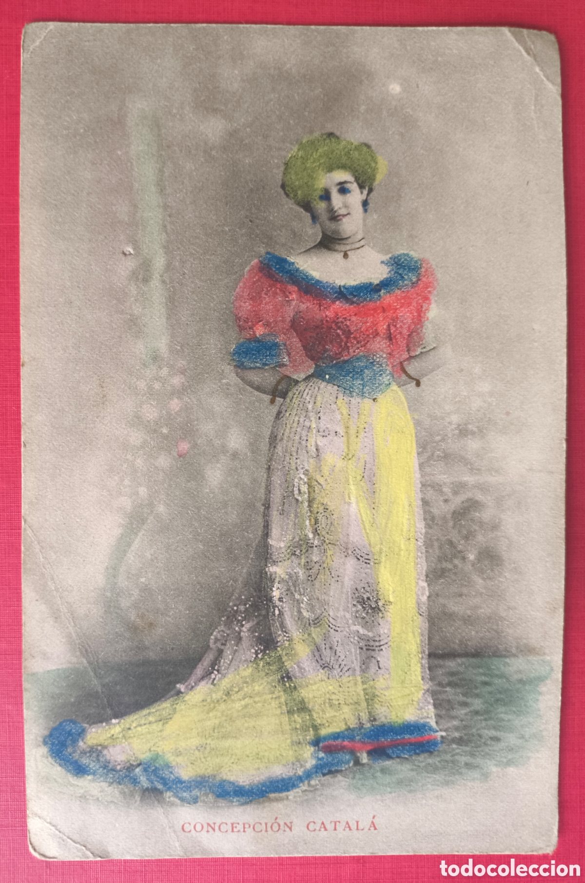 Postales: CONCEPCI&Oacute;N CATAL&Aacute; ARTISTA TEATRO POSTAL COLOREADA C. 1910