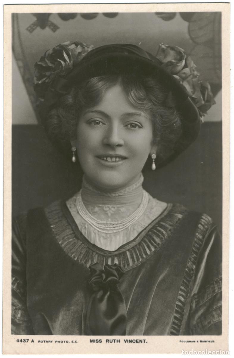 Postales: Serie 4 Postales Actriz VINCENT, Ruth_Rotary. 4437 A, B, C, D. Photo Foulsham & Banfield