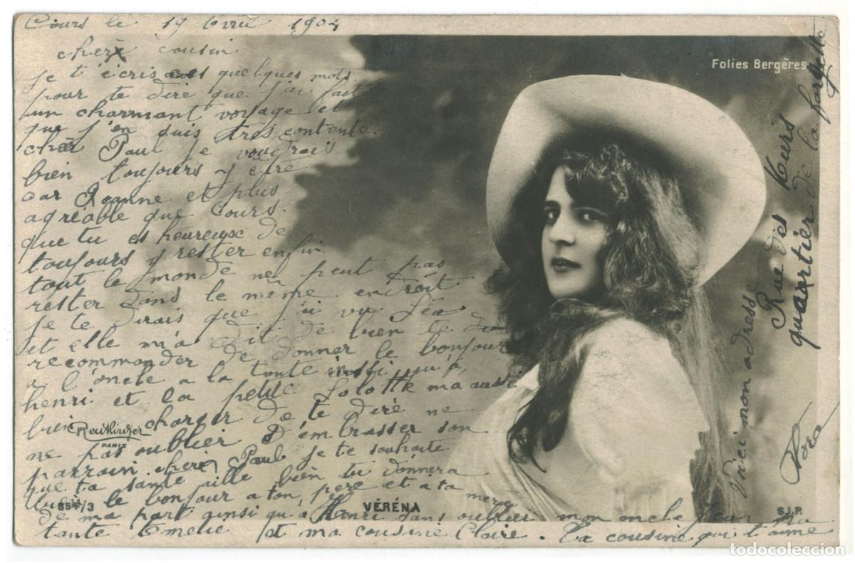 Postales: Actriz V&Eacute;R&Eacute;NA_SIP. 854-3. Folies Berg&eacute;res. Photo Reutlinger