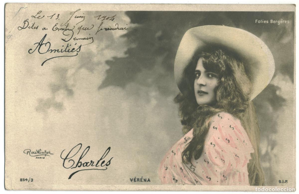Postales: Actriz V&Eacute;R&Eacute;NA_SIP. 854-3. Folies Berg&eacute;res. Photo Reutlinger