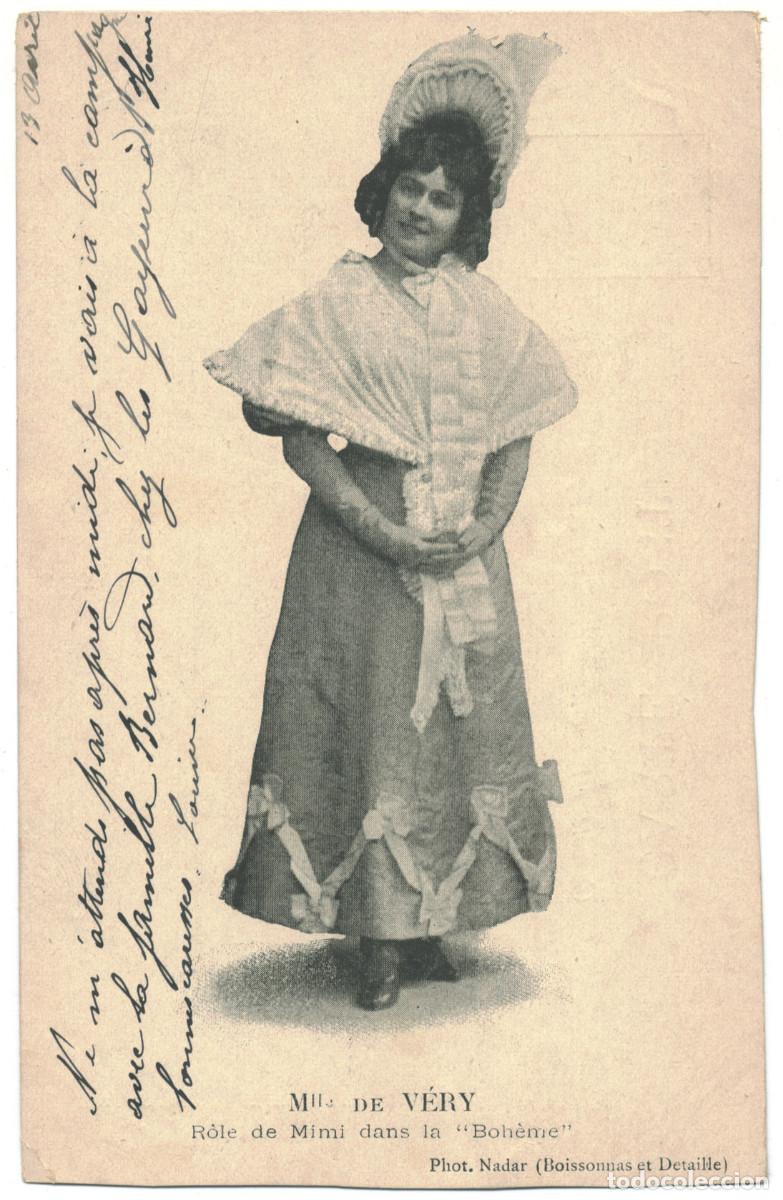 Postales: Actriz VERY, Mlle. De_Semaphore. As Mimi in Boh&egrave;me. Photo Nadar