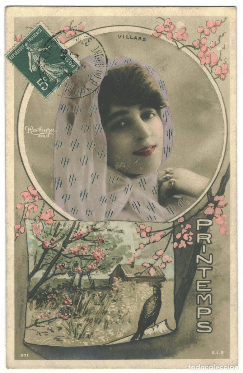 Postales: Actriz VILLARS_SIP. 971. Printemps. Photo Reutlinger