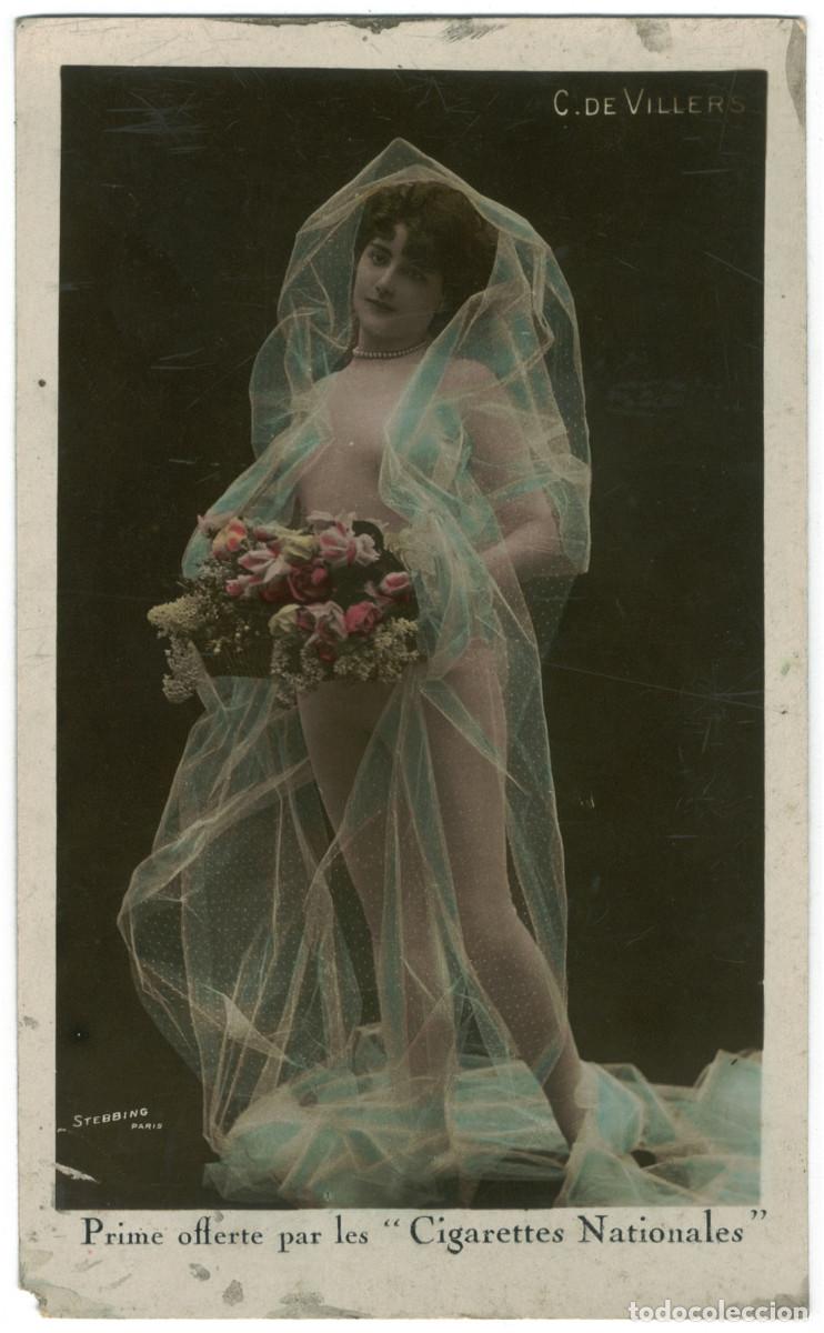 Postkarten: Actriz belle &eacute;poque VILLERS, Carmen de_Cigarettes Nacionales. Photo Stebbing