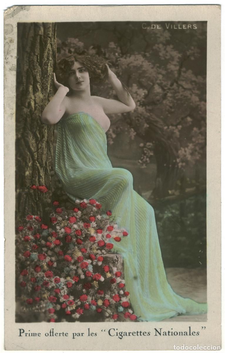Postais: Actriz belle &eacute;poque VILLERS, Carmen de_Cigarettes Nacionales. Photo Stebbing