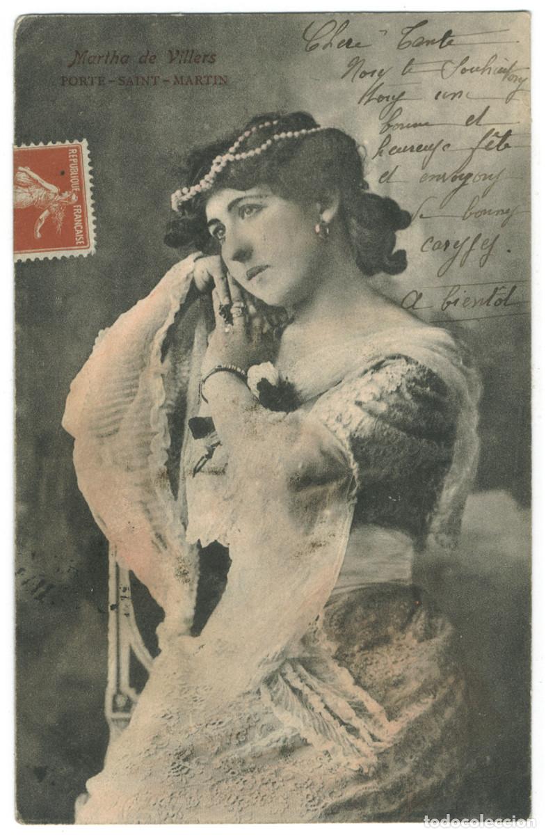 Postales: Actriz belle &eacute;poque VILLERS, Martha de_Sin datos. Porte Saint-Martin