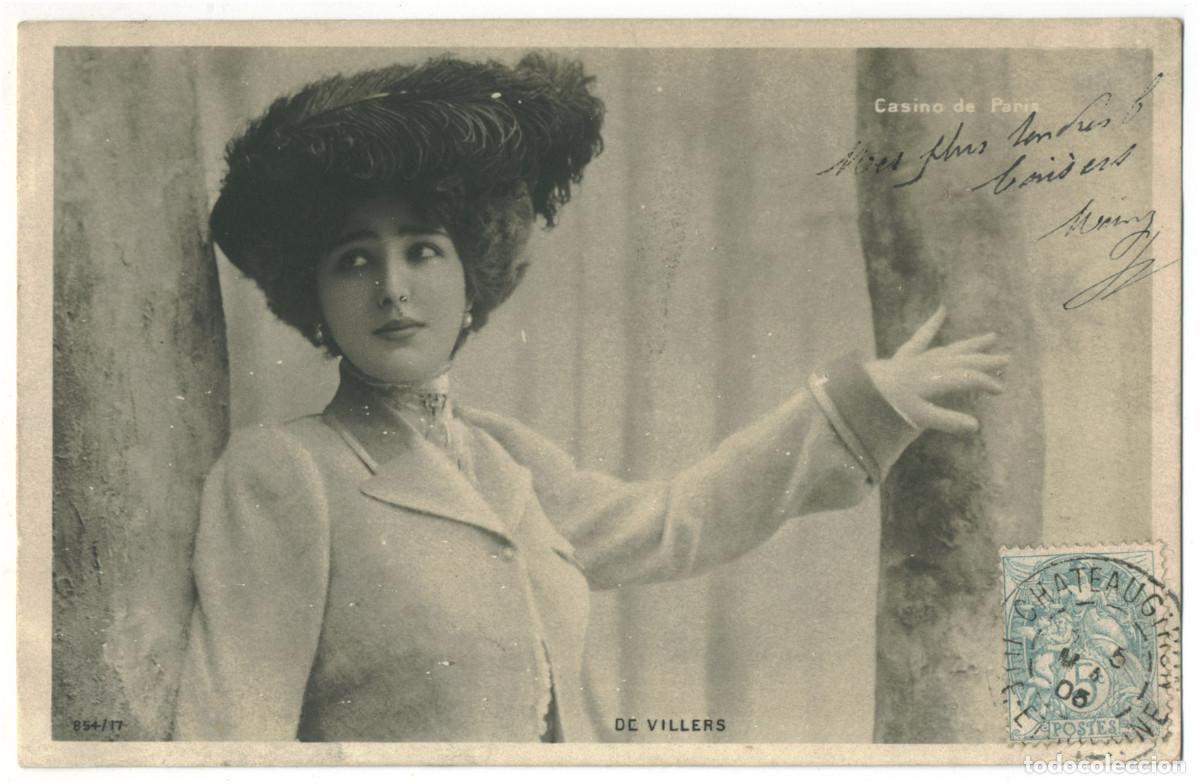 Postales: Actriz belle &eacute;poque VILLERS, de_SIP. 854-17. Casino de Paris