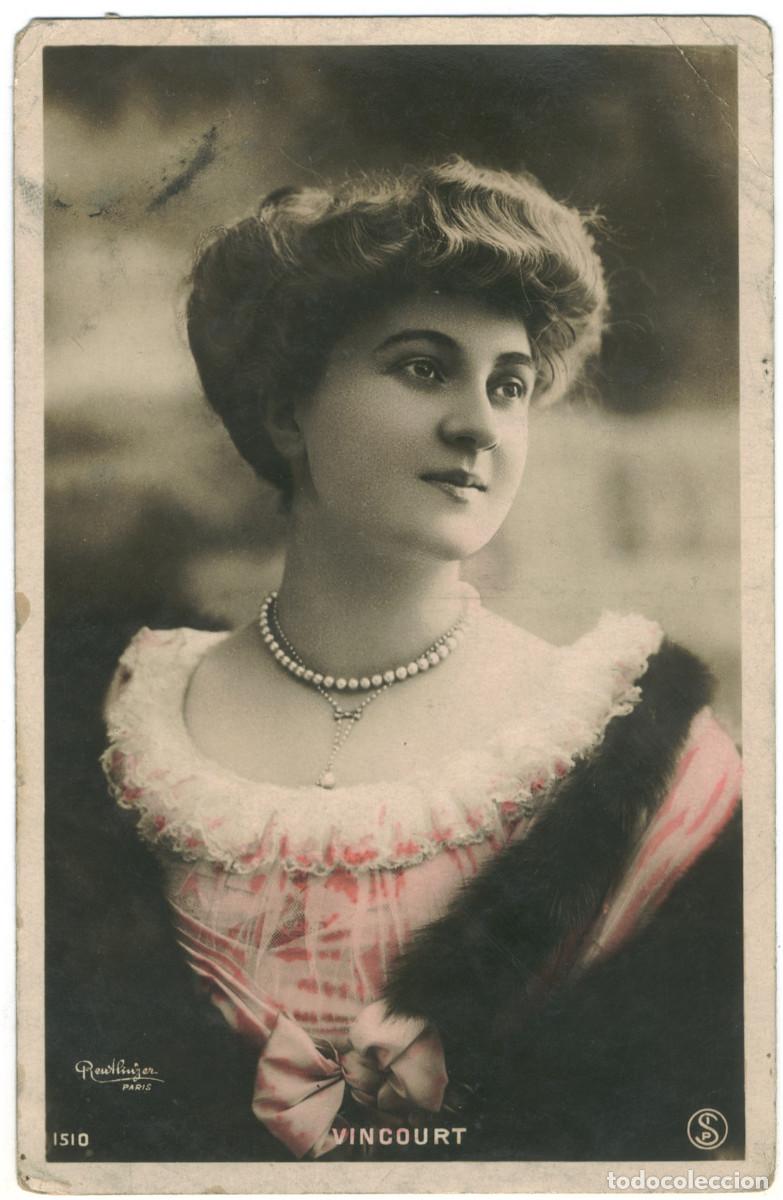 Postales: Actriz belle &eacute;poque VINCOURT_SIP. 1510. Photo Reutlinger
