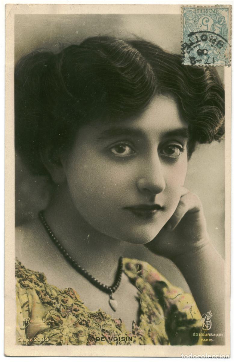 Postales: Actriz belle &eacute;poque VOISIN, Mlle. de_KF. 2039. Photo Reutlinger