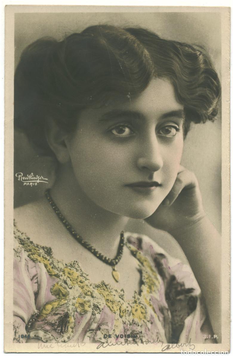 Postales: Actriz belle &eacute;poque VOISIN, Mlle. de_SIP. 1044. Photo Reutlinger