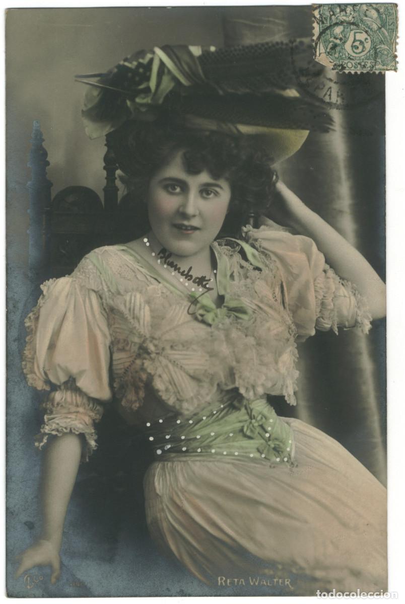 Postales: Serie 2 Postales Actriz belle &eacute;poque WALTER, Reta_GL. 1390-9, 10
