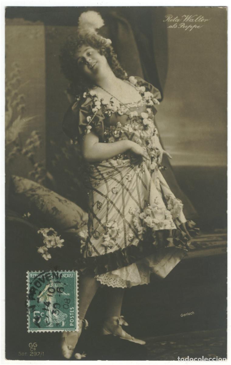 Postales: Actriz belle &eacute;poque WALTER, Reta_GG. 297-1. Als Puppe