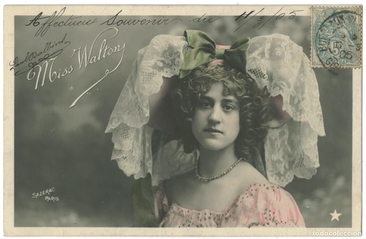Postales: Actriz belle &eacute;poque WALTONS, Miss_&Eacute;toile. 864-116. Photo Sazerac