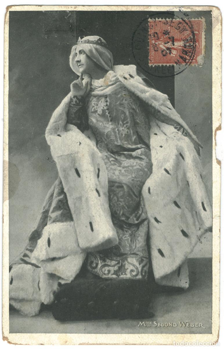 Postales: Actriz belle &eacute;poque WEBER, Segond_Au Meilleur March&eacute; (Paris)