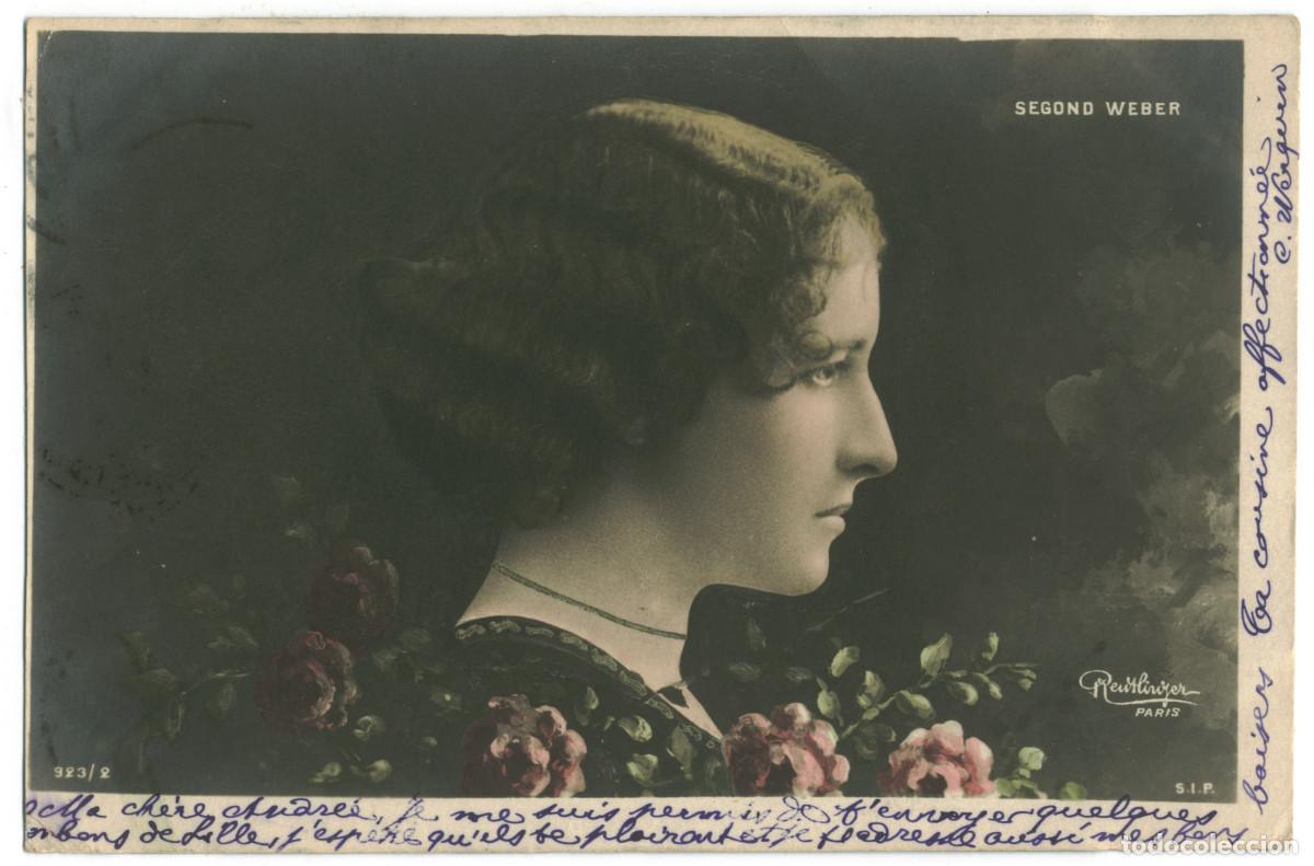 Postales: Actriz belle &eacute;poque WEBER, Segond_SIP. 923-2. Photo Reutlinger