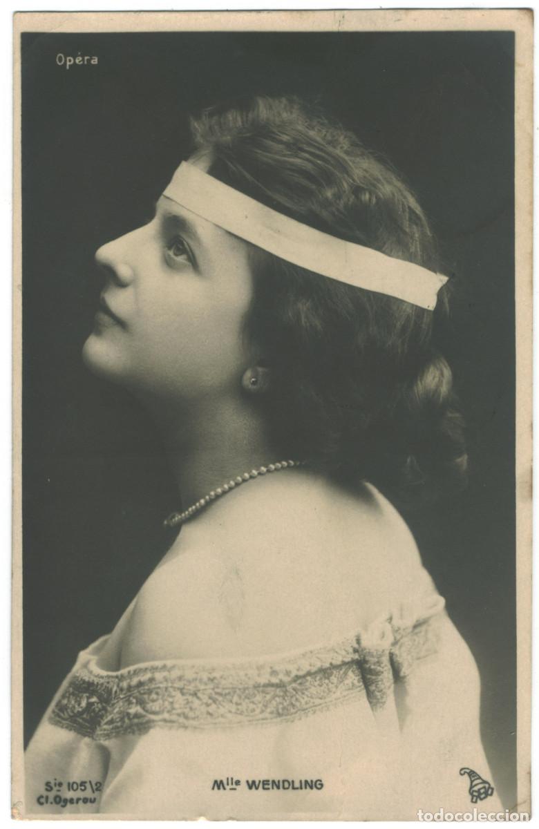 Postales: Actriz belle &eacute;poque WENDLING, Georgette_Cornucopia. 105-2. Op&eacute;ra. Photo Ogerau