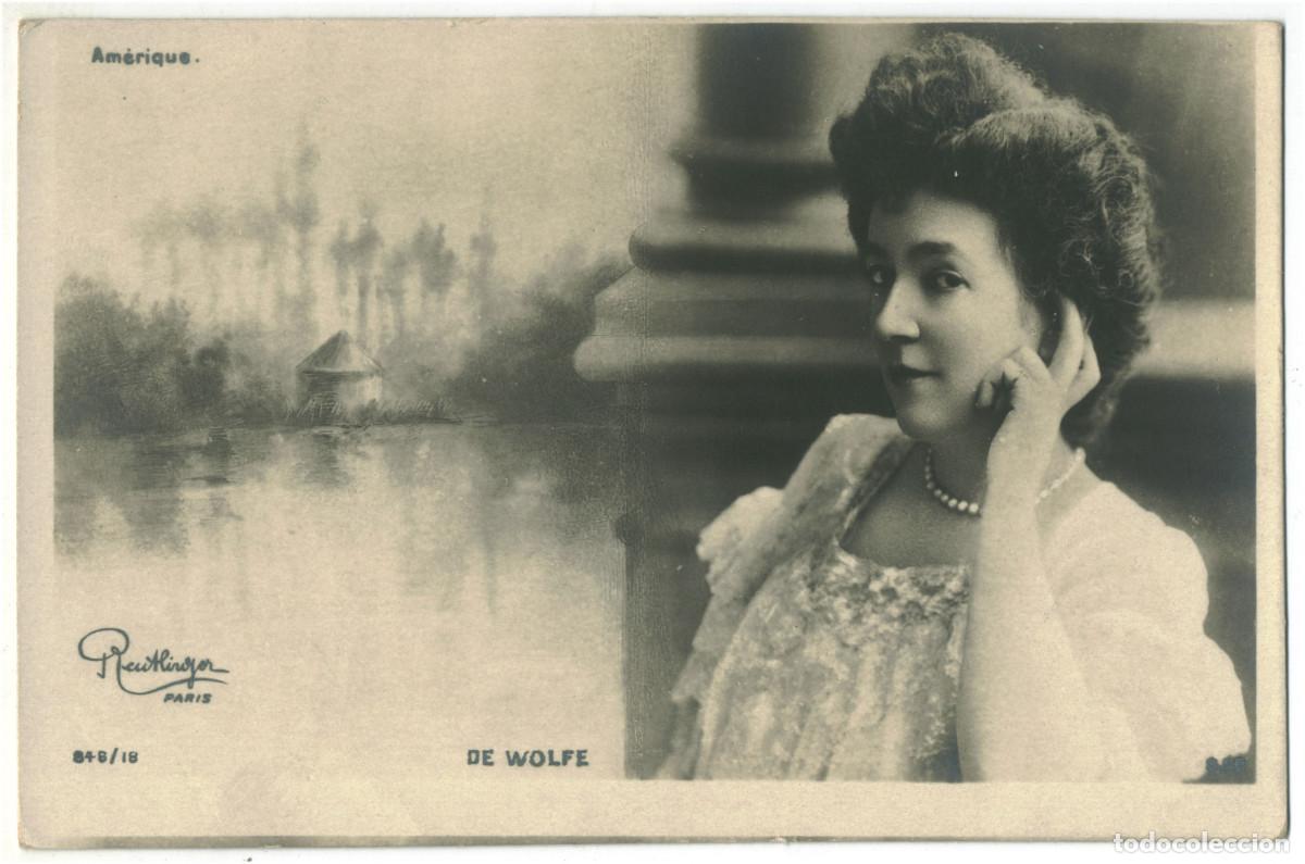 Postales: Actriz belle &eacute;poque WOLFE, E. de_SIP. 846-18. Am&eacute;rique. Photo Reutlinger