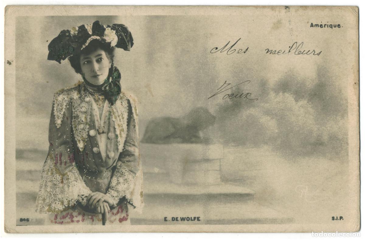 Postales: Actriz belle &eacute;poque WOLFE, E. de_SIP. 846. Am&eacute;rique. Photo Reutlinger