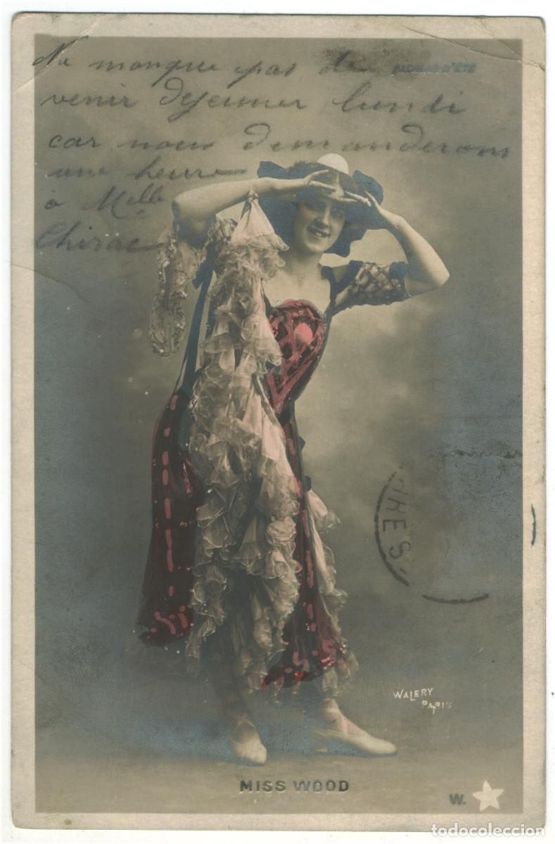 Postales: Actriz belle &eacute;poque WOOD, Miss_W &Eacute;toile. 540-3. Photo Wal&eacute;ry
