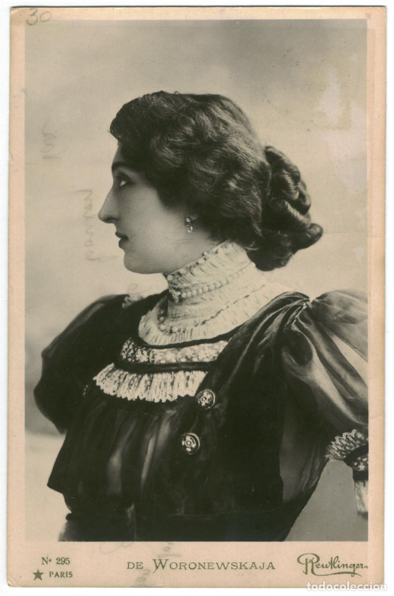 Postales: Actriz belle &eacute;poque WORONEWSKAJA, de_&Eacute;toile. 295. Photo Reutlinger