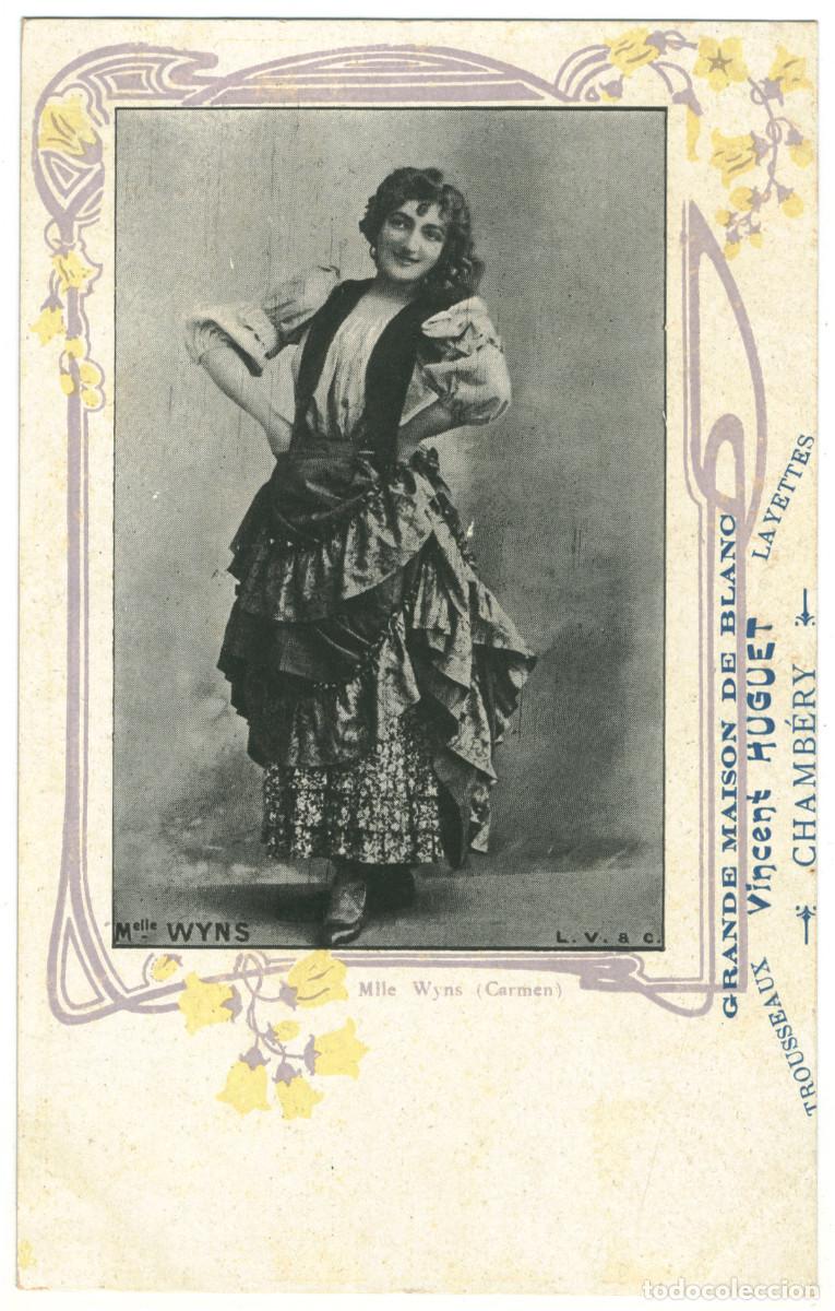 Postales: Actriz belle &eacute;poque WYNS, Charlotte_LV&C & Drapier Dewachter (Perpignan). As Carmen