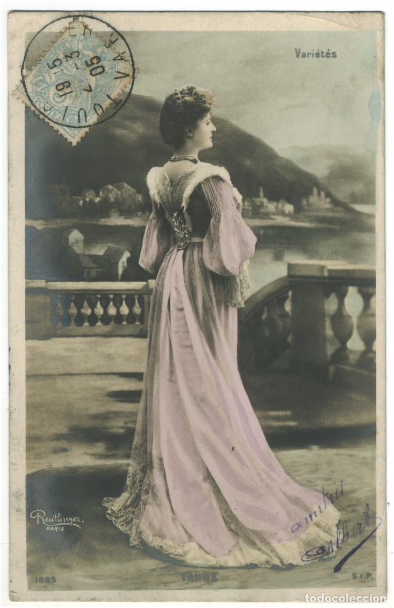 Postales: Actriz belle &eacute;poque YAHNE_SIP. 1085. Vari&eacute;t&eacute;s. Photo Reutlinger