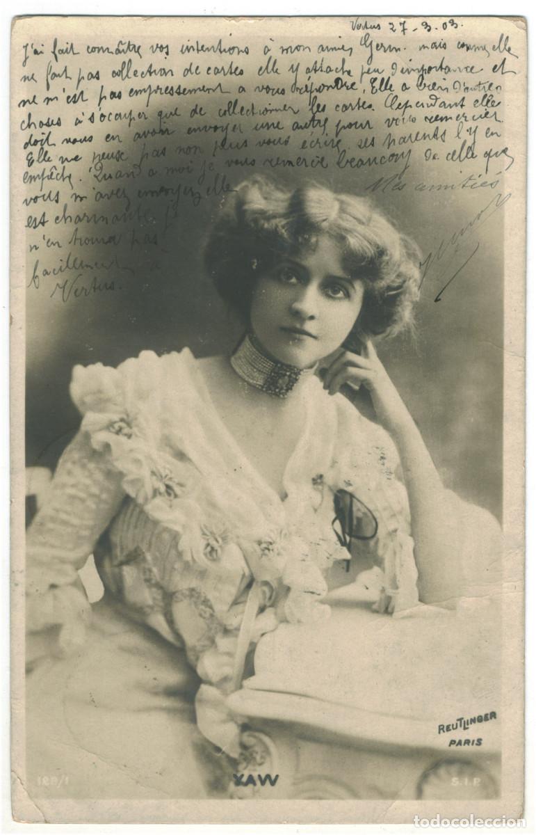 Postales: Actriz belle &eacute;poque YAW_SIP. 128-1. Photo Reutlinger