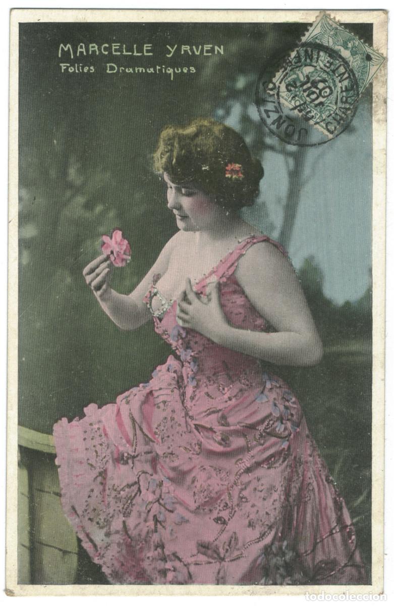 Postales: Actriz belle &eacute;poque YRVEN, Marcelle_Sin datos. Folies Dramatiques. Photo H. Manuel
