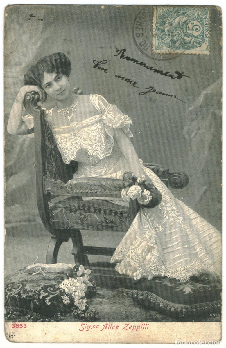 Postales: Actriz belle &eacute;poque ZEPPILLI, Alice_Alterocca Terni. 3853