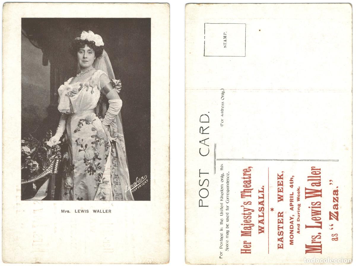 Postales: Actriz LEWIS WALLER, Mrs_As Zaza (Her Majesty's Theatre. Walsall)_Sin datos. Photo Langfier