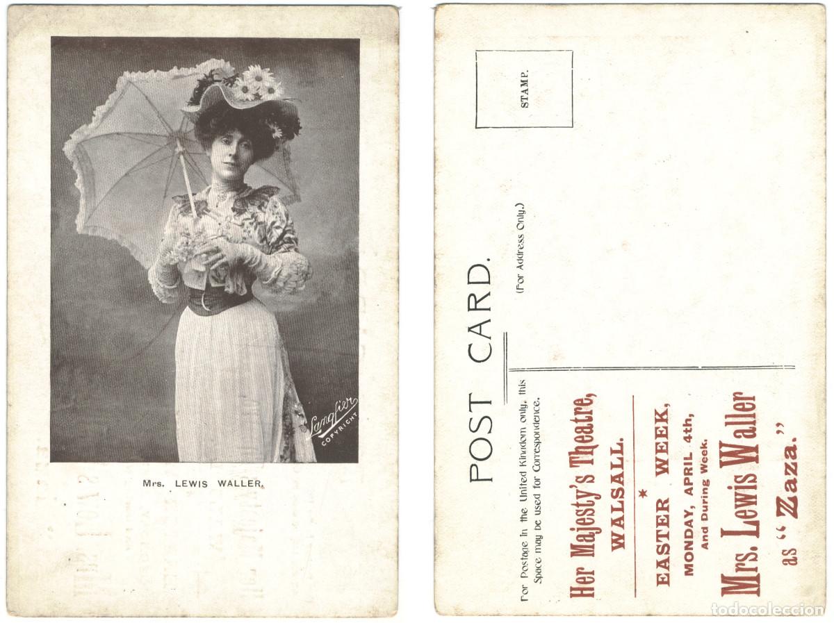 Postales: Actriz LEWIS WALLER, Mrs_As Zaza (Her Majesty's Theatre. Walsall)_Sin datos. Photo Langfier