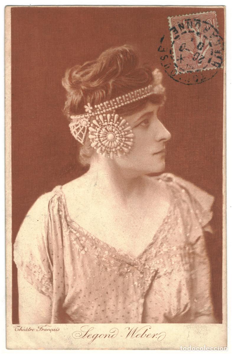 Postales: Actriz WEBER, Segond_AG. Th&eacute;&acirc;tre Fran&ccedil;ais. Photo Taille-Douce