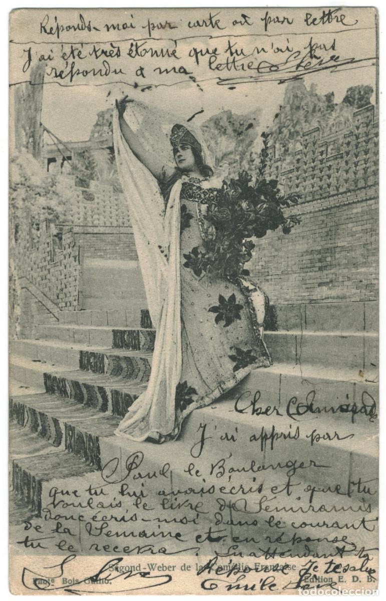 Postales: Actriz WEBER, Segond_EDB. Com&eacute;die Fran&ccedil;aise. Photo Bois Guillot