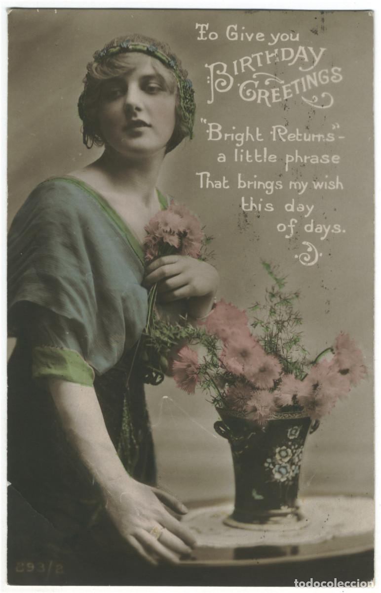 Postales: Actriz WORTH, Constance_Sin datos. 293-2. Brithday greetings