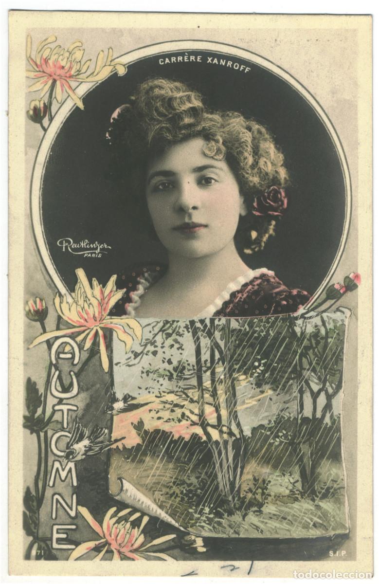 Postales: Actriz XANROFF, Carr&egrave;re_SIP. 971. Automne. Photo Reutlinger