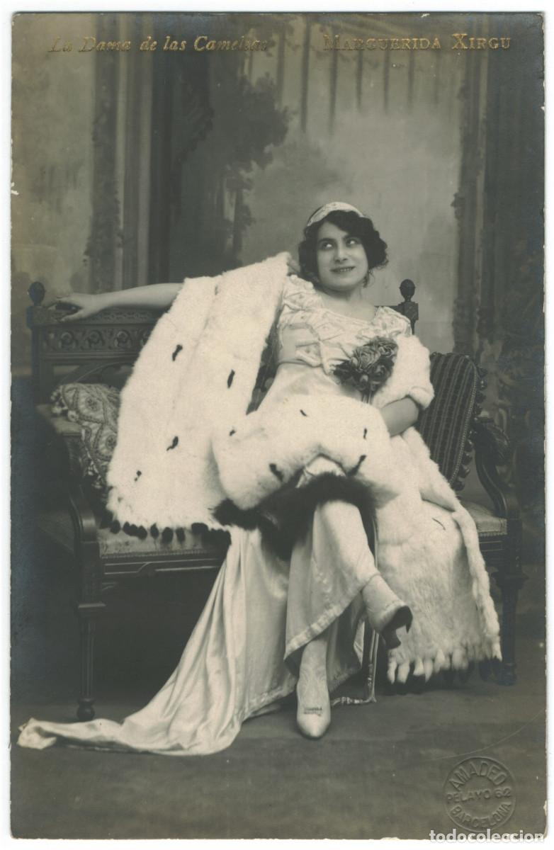 Postales: Actriz XIRG&Uacute;, Margerida_Amadeo (Barcelona). En La Dama de las Camelias
