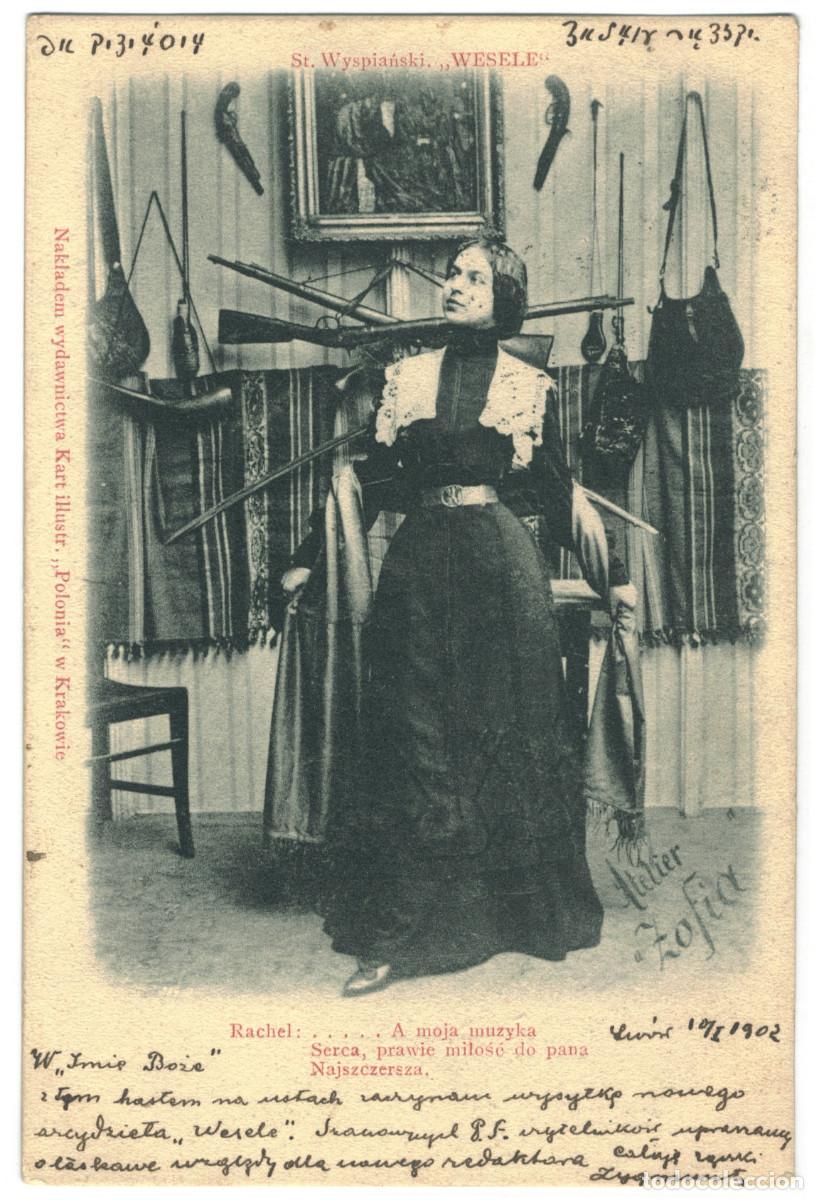 Postales: Actriz SIN IDENTIFICAR_Polonia. As Rachel in Wesele (St. Wyspianski). Photo Zofia