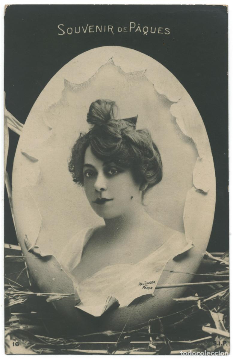 Postales: Actriz Maritte SULLY_SIP. 16. Souvenir de P&acirc;ques. Photo Reutlinger